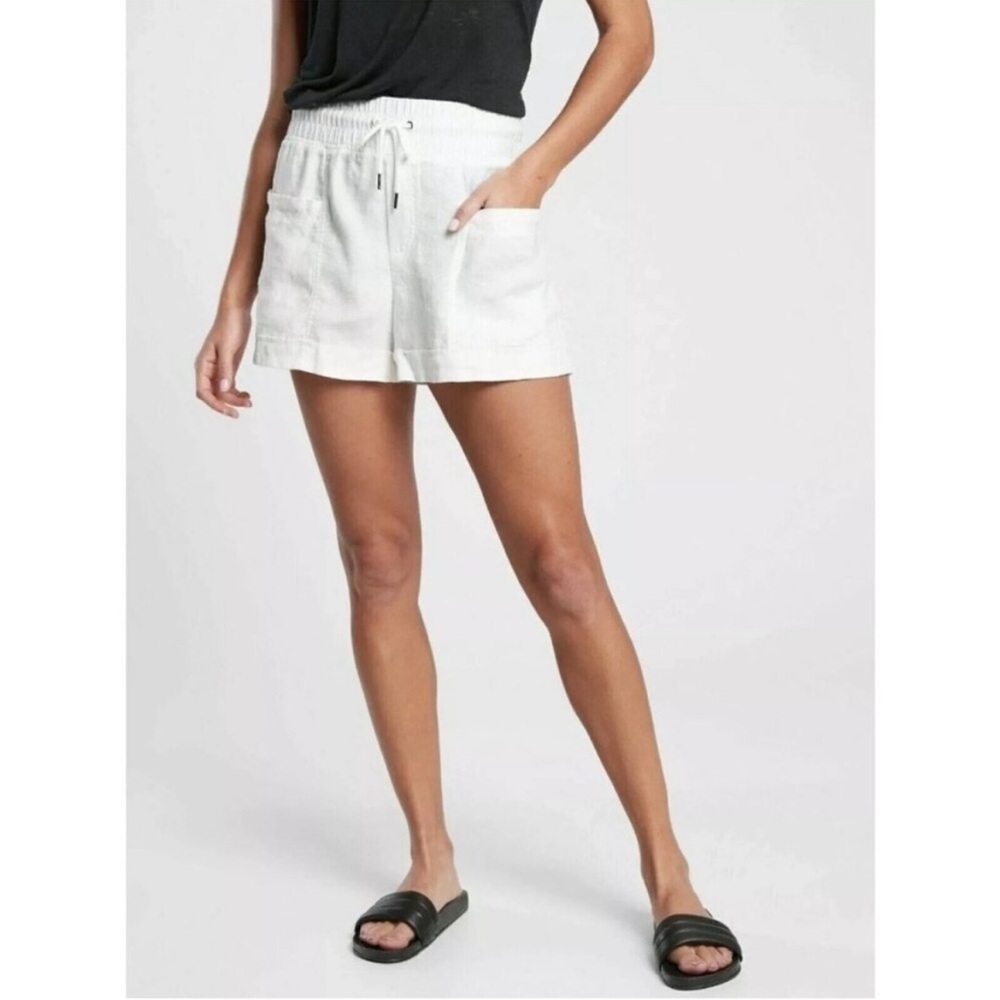 Athleta High Waist White Shorts